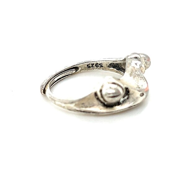 S925 Sleepy Frog Ring - Picture 5 of 7